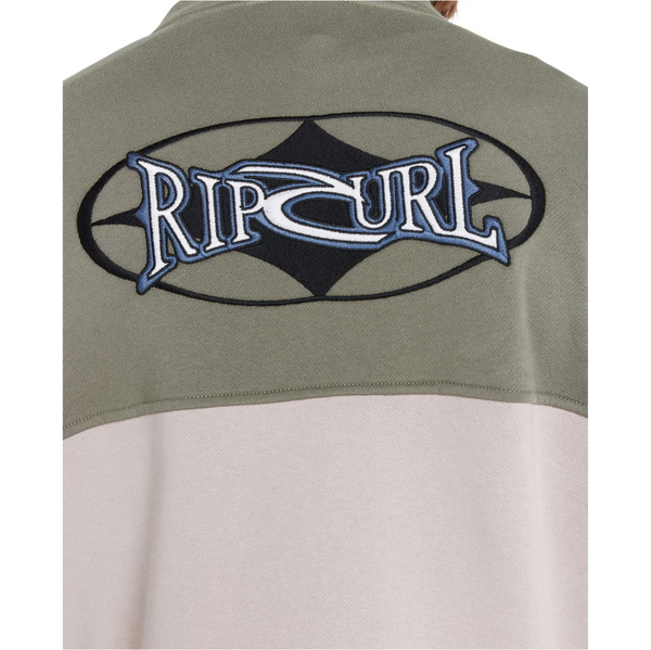 2025 Rip Curl Mens Heritage Oval 1/4 Zip Crew 09XMFL - Cactus Green